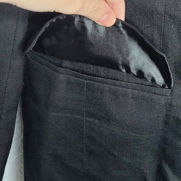 Talbots Size 12 Womens Black Blazer Jacket Italian Fabric Work Career Business - Picture 5 of 11